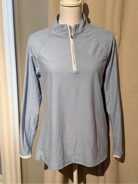 Peter Millar 1/4 Zip Golf Pullover Blue Athleisure Womens L